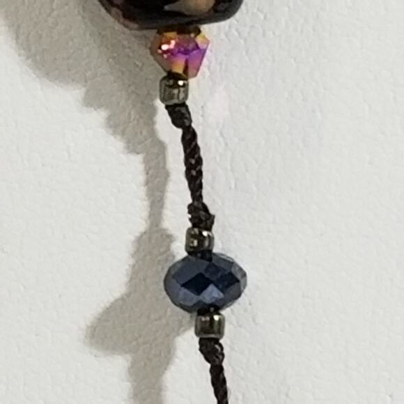 Premier brown beaded necklace signed 15'' 1.1702 - Picture 2 of 13